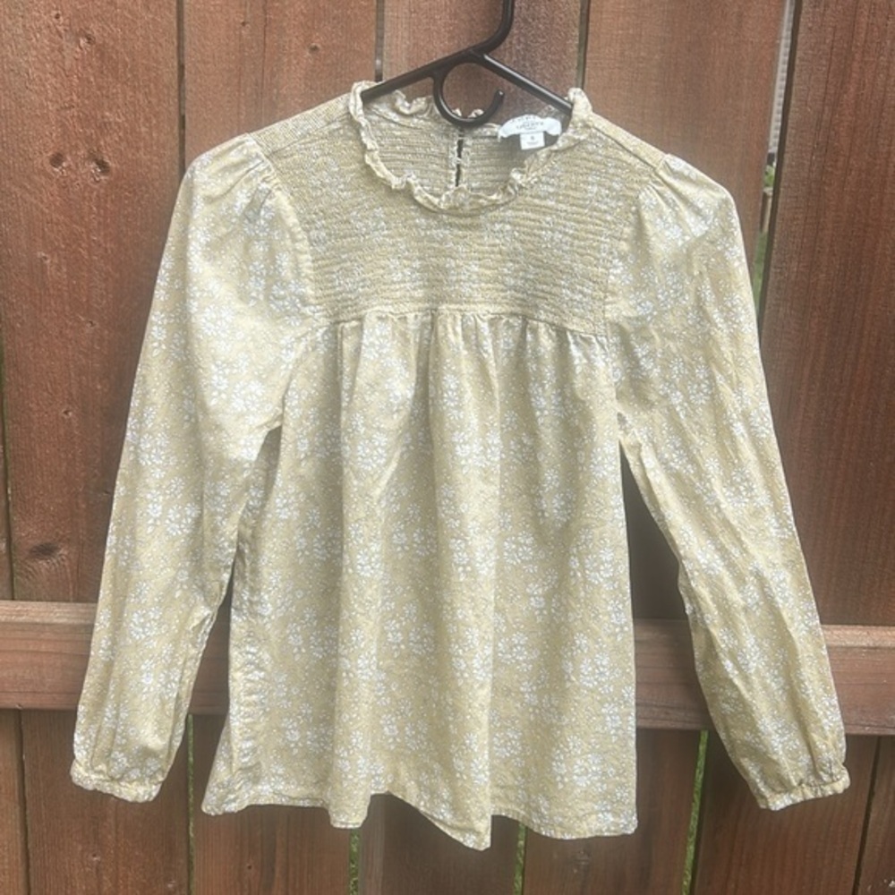 J. Crew Liberty Fabric Floral Cottage Core Blouse Size Small